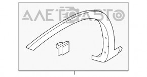 Capacul aripii fata stanga Kia Sorento 10-15 negru