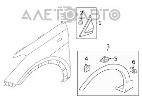 Capacul aripii din față dreapta Hyundai Santa FE 19-20