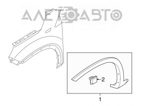 Capacul aripii din față dreapta Kia Sorento 10-15 negru nou OEM original