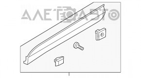 Capac usa fata stanga inferioara Hyundai Santa FE 19- argintiu nou OEM KOR