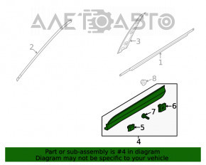 Capac usa spate inferioara dreapta Hyundai Santa FE 19-20 argintiu