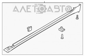 Bara stângă Hyundai Sonata 18-19 hibrid crom