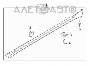 Bara stângă Hyundai Sonata 18-19 hibrid crom