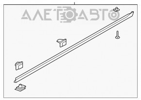 Pragul stâng Hyundai Santa FE 19 - structură, zgârieturi