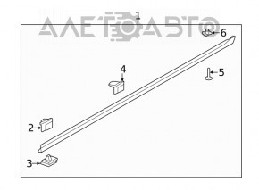 Pragul stâng Hyundai Santa FE 19 - structură, zgârieturi