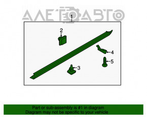 Bara dreapta Kia Sorento 10-15 negru, structura, zgarieturi