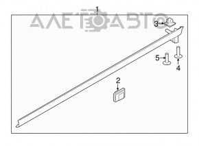 Pragul drept Kia Sorento 16-20 structura