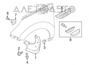 Bara de aripa fata stanga Kia Soul 14-16 pre-restilizare cu semnalizator nou OEM original