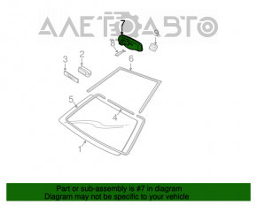 Oglindă interioară cu auto-întunecare pentru Lexus RX300 RX330 RX350 RX400h 04-09, neagră, tip 1.