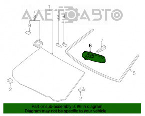 Зеркало внутрисалонное Lexus GS300 GS350 GS430 GS450h 06-09 автозатемнение, Home link, дефект зеркального элемента