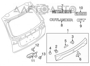 Camera de vizionare spate pentru Mitsubishi Outlander 14-15 pre-restilizare