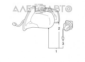 Motorul de reglare a oglinzii stângi pentru Lexus RX330 RX350 RX400h 04-09.