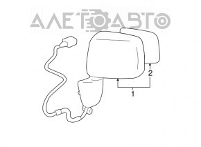 Зеркало боковое правое Lexus RX300 98-03