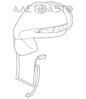 Elementul oglindă dreapta Lexus RX350 RX450h 10-15