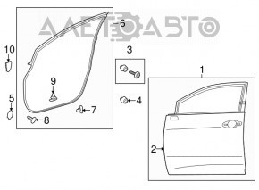 Заглушка бокового зеркала передняя правая Lexus RX350 RX450h 10-15