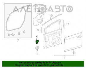 Capac oglindă ușă față dreapta Toyota Prius V 12-17