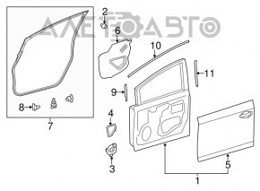 Capac oglindă ușă față dreapta Toyota Prius V 12-17