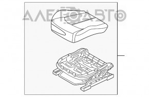 Scaunul șoferului pentru Hyundai Sonata 18-19 fără airbag, manual, material textil gri.