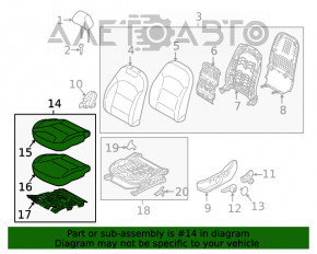 Scaunul șoferului pentru Kia Niro 17-22 HEV, PHEV, husă, neagră, manuală.