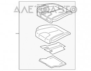 Водительское сидение Hyundai Santa FE 19-20 без airbag, тряпка черн, без подогрева