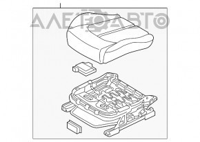 Scaun de pasager Hyundai Sonata 18-19 fără airbag, manual, material textil gri.