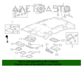 Clema de prindere a parasolarului șoferului pentru Honda Accord 13-17 bej.