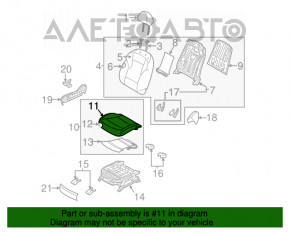 Scaun de pasager Hyundai Sonata 11-15 cu airbag, manual, piele bej