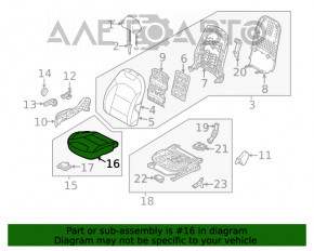 Scaunul pasagerului Kia Niro 17-22 HEV, PHEV, material textil, negru, manual.