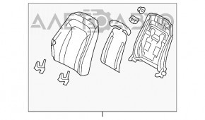 Scaun șofer Kia Optima 11-15 fără airbag, catifea gri, nevoie de curățare.