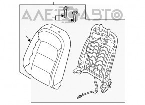 Водительское сидение Kia Forte 4d 17-18 без airbag, мех, тряпка, черн