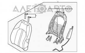 Водительское сидение Hyundai Sonata 20-22 без airbag, механическое, тряпка черная