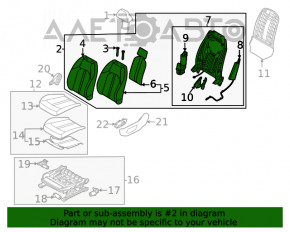 Водительское сидение Hyundai Sonata 20-22 с airbag, механическое, комбинированное черное с красной строчкой