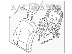 Scaun șofer Hyundai Santa FE Sport 17-18 restilizat, fără airbag, material textil bej.