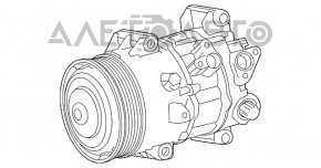 Компрессор кондиционера Lexus NX200t NX300 15-21