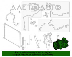 Компрессор кондиционера Lexus NX200t NX300 15-21