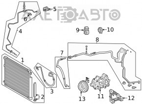 Компрессор кондиционера Toyota Highlander 20-22 3.5