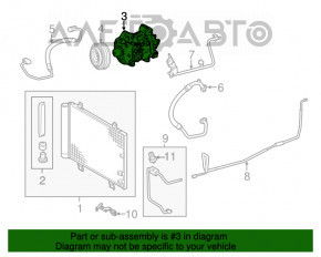 Компрессор кондиционера Lexus IS250 14-20