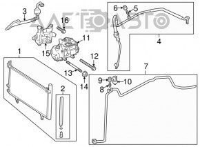 Компрессор кондиционера Toyota Avalon 13-18 2.5 hybrid