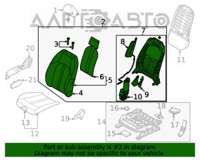 Scaun de pasager Hyundai Sonata 20 - combinație mecanică neagră/roșie