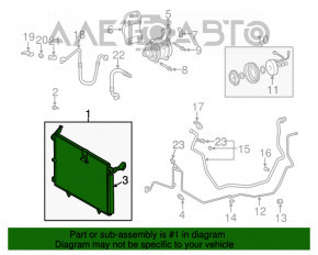 Radiatorul condensatorului de aer condiționat pentru Lexus RX300 98-03