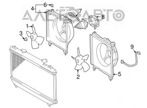 Paletele ventilatorului de răcire dreapta pentru Lexus IS200 99-05