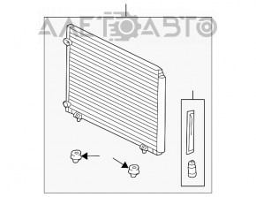 Radiatorul condensatorului de aer condiționat pentru Lexus RX350 10-15, nou, neoriginal.