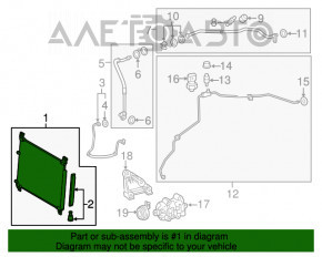 Радиатор кондиционера конденсер Lexus RX350 16-22