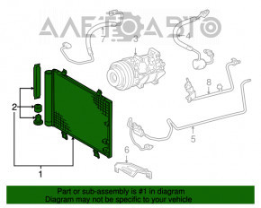 Radiatorul condensatorului de aer condiționat pentru Lexus GS450h 06-11