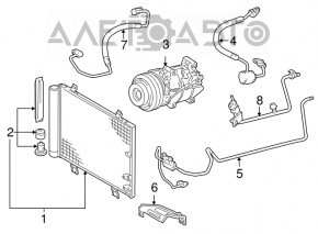 Radiatorul condensatorului de aer condiționat pentru Lexus GS450h 06-11