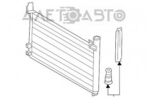 Radiatorul condensatorului de aer condiționat pentru Lexus CT200h 11-17, nou, neoriginal, NISSENS.