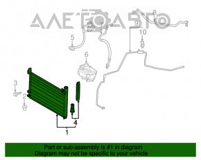 Radiatorul condensatorului de aer condiționat Toyota Prius 30 10-15 nou TW neoriginal.