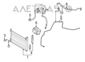 Radiatorul condensatorului de aer condiționat Toyota Prius 30 10-15 nou TW neoriginal.