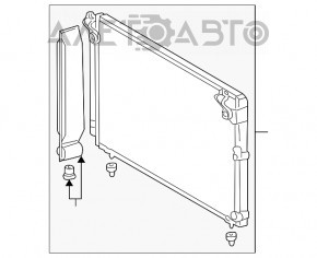 Радиатор кондиционера конденсер Lexus IS200 IS300 99-05 примят