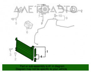 Радиатор кондиционера конденсер Lexus Hs250h 10-12 примят